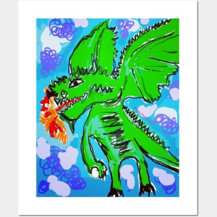 Fire Breathing Dragon Posters and Art